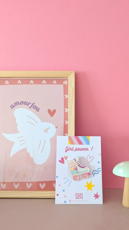 Pin's Roller Girl - Atelier Vingt Huit