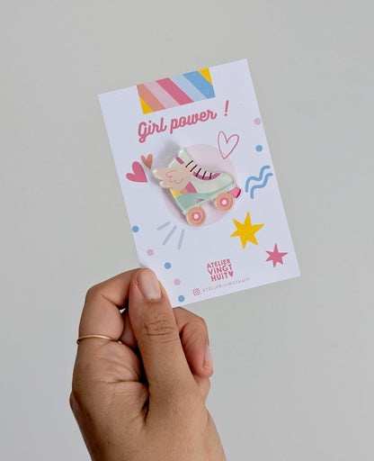 Pin's Roller Girl - Atelier Vingt Huit