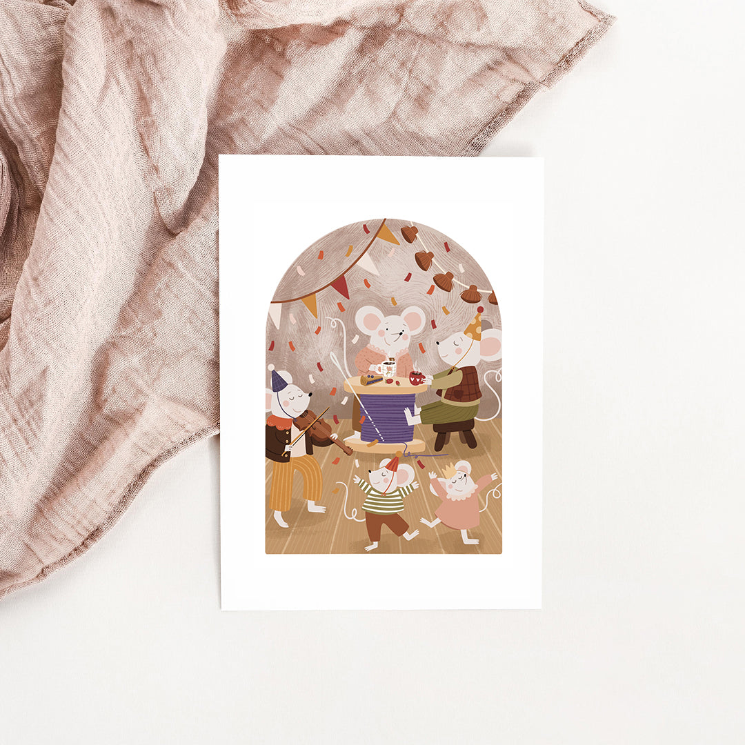 Illustration Petite Porte Magique / Fairy Door / Bal d'automne