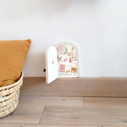 Illustration Petite Porte Magique / Fairy Door / Bain