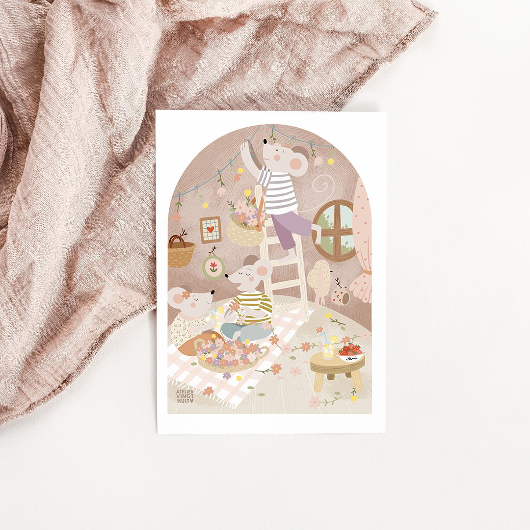 Illustration Petite Porte Magique / Fairy Door / Printemps