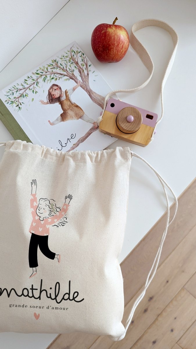 Sac/Pochon Enfant heureux - Atelier Vingt Huit