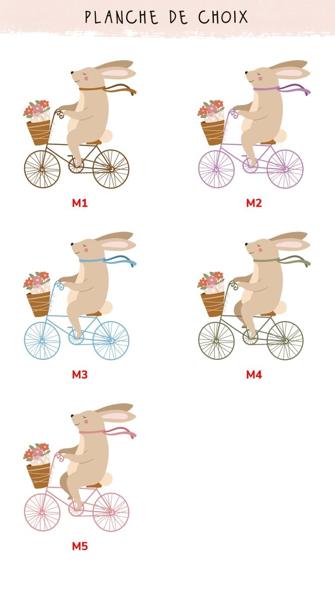 Sac/Pochon Lapin à vélo - Atelier Vingt Huit