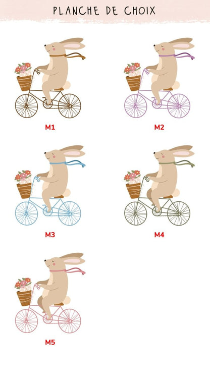 Sac/Pochon Lapin à vélo - Atelier Vingt Huit