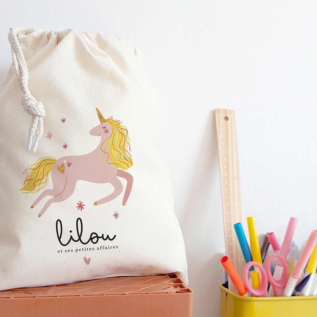 Sac/Pochon Licorne - Atelier Vingt Huit