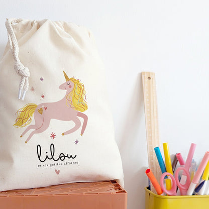 Sac/Pochon Licorne - Atelier Vingt Huit
