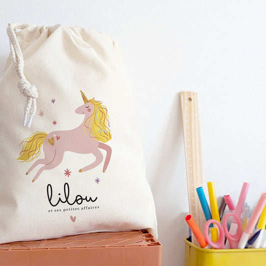 Sac/Pochon Licorne - Atelier Vingt Huit