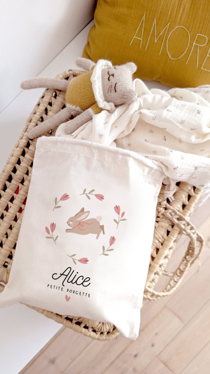 Sac/Pochon Mon petit lapin - Atelier Vingt Huit