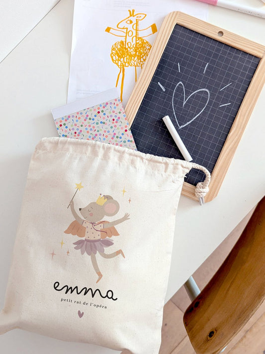 Sac/Pochon Petite souris - Atelier Vingt Huit