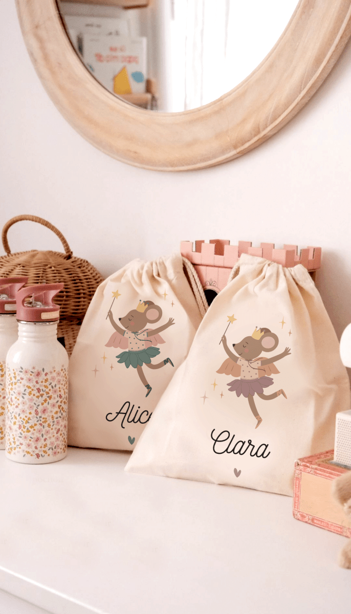 Sac/Pochon Petite souris - Atelier Vingt Huit