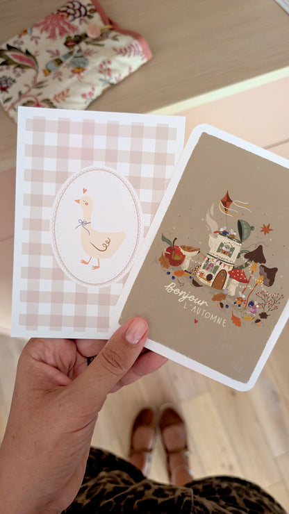 Carte Bonjour féérie d'automne