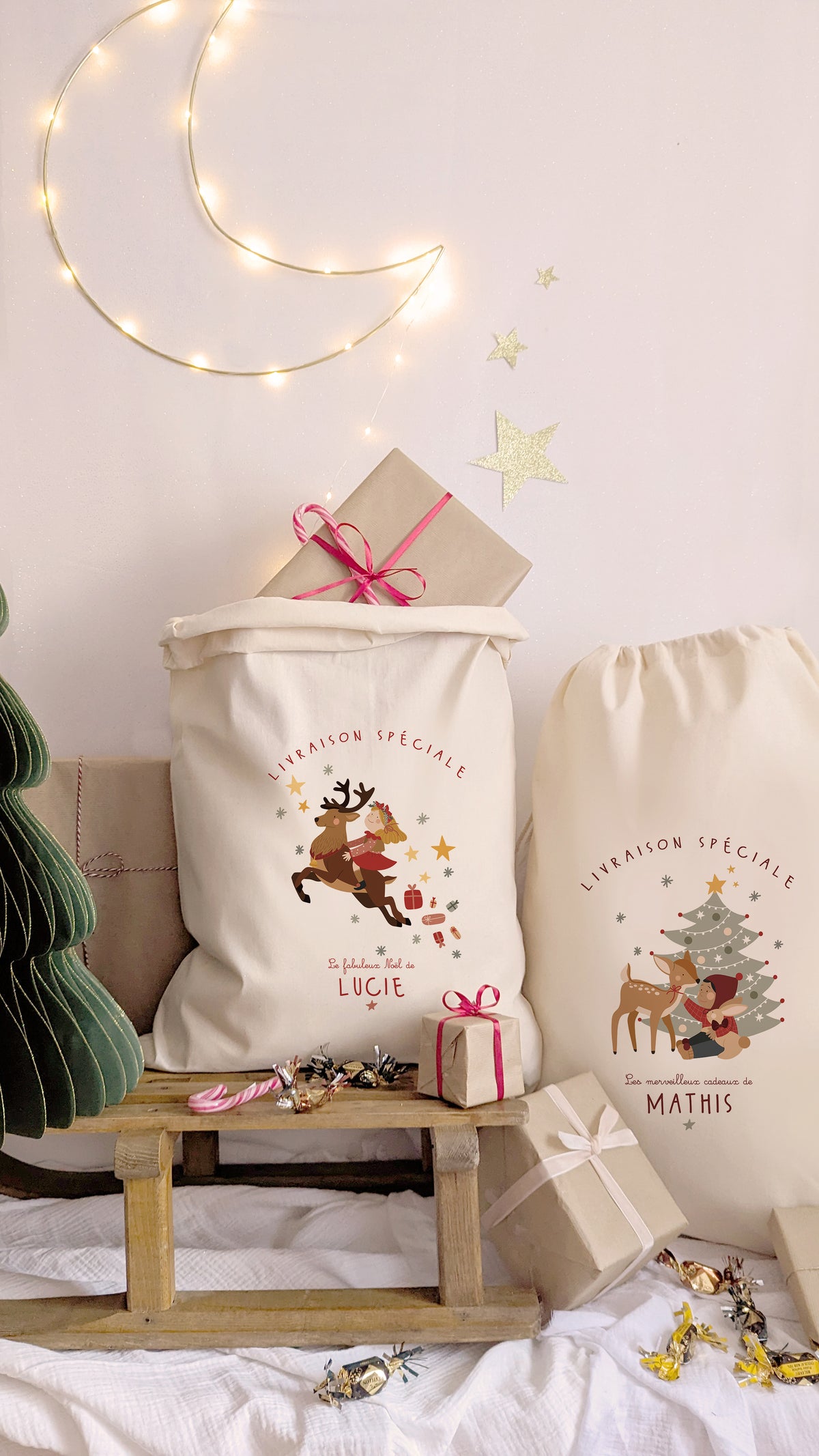 Hotte Bébé Renne de Noël