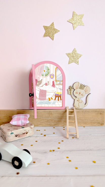 Echelle en bois pour porte de souris